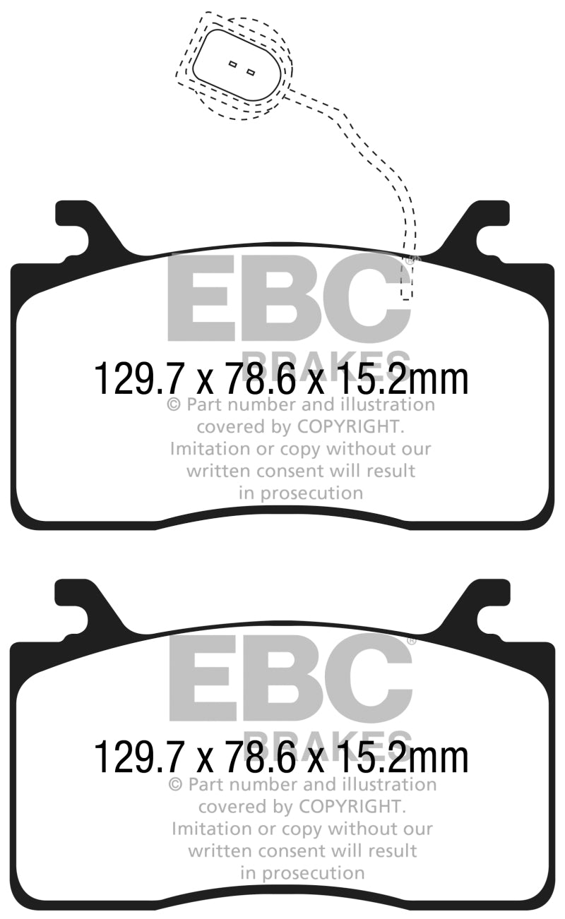 EBC 2016+ Alfa Romeo Guilia 2.0T Greenstuff Front Brake Pads DP22325