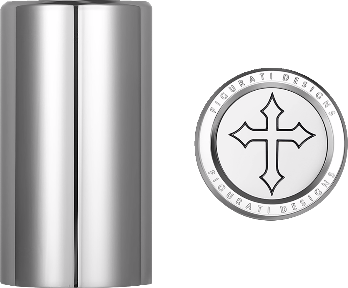 FIGURATI DESIGNS Docking Hardware Covers - Cross - Long Stainless Steel FD41-DC-2545-SS