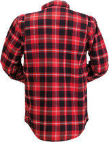 Z1R Duke Plaid Flannel Shirt - Red/Black - XL 3040-3052