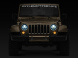 Raxiom 97-18 Jeep Wrangler TJ/JK Axial 7-Inch LED Headlights w/RGB Halo- Blk Hsng (Clear Lens)