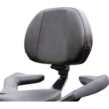 SHOW CHROME Grande Backrest - Passenger - Red Stitch - Ryker 41-420GRED