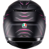 IN STOCK AGV Helmet K3 Syth Matte Black/Pink Sm 2118381004-025-S