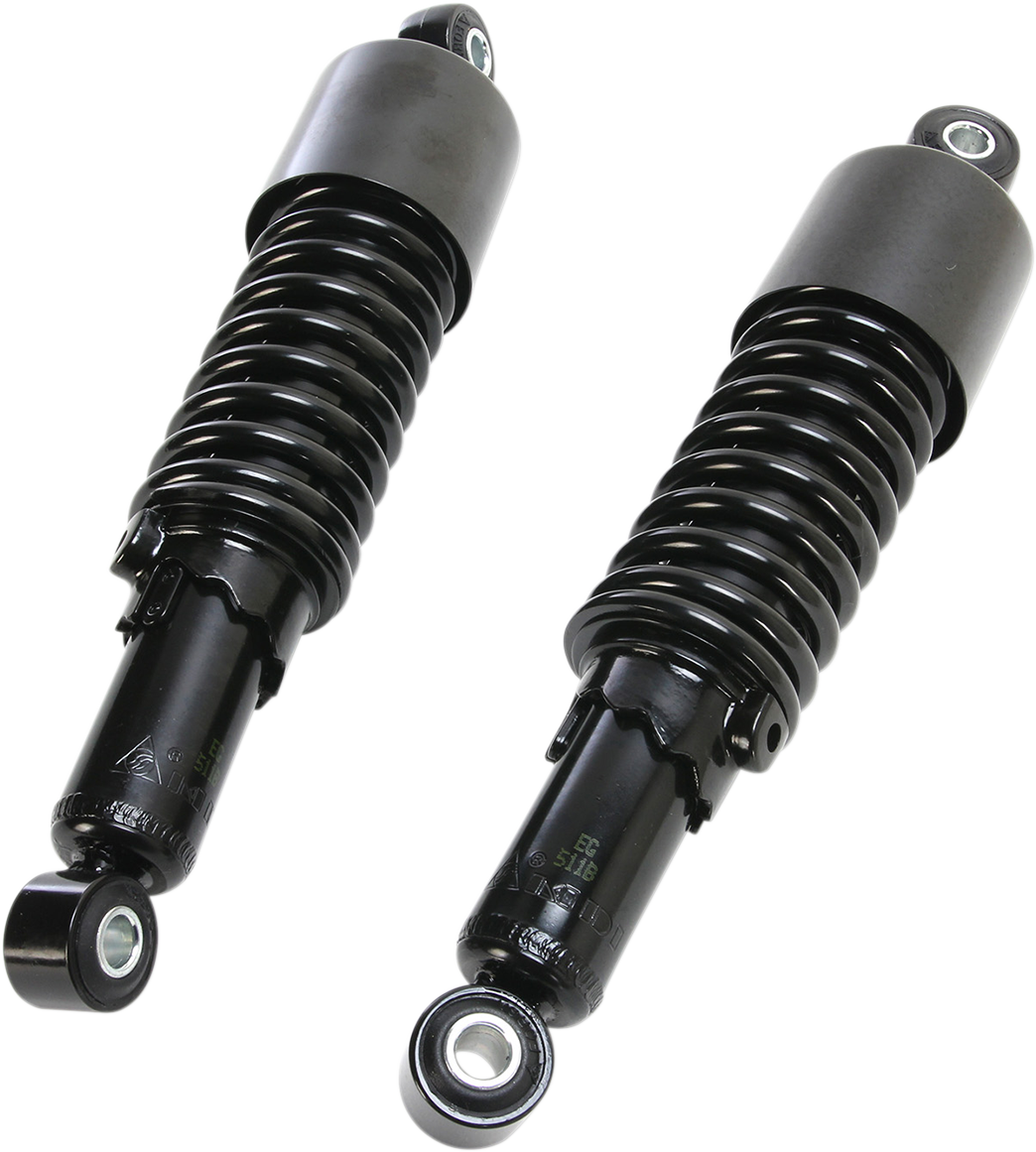 EMGO Custom Shorty Shocks with Shroud - Black Body/Black Spring Finish - Eye Lowering 17-05693B