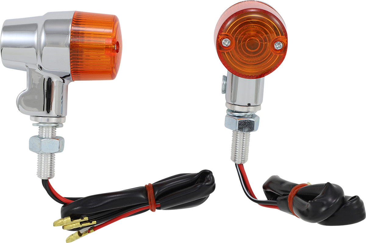 K&S TECHNOLOGIES Marker Light - Dual Filament - Amber/Chrome 25-8607