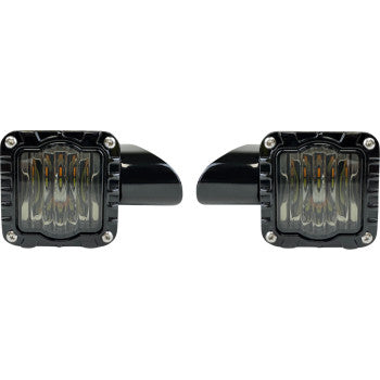 CUSTOM DYNAMICS Turn Signal - Shark Demon™ - LED - Front - Smoke Lens SD-RG-FT-AW