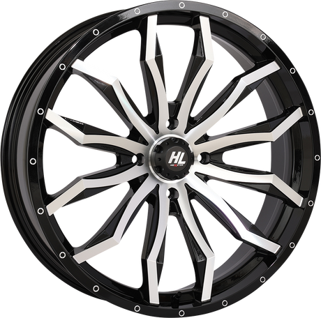 HIGH LIFTER Wheel - HL21 - Front/Rear - Gloss Black w/Machined - 22x7 - 4/156 - 4+3 (+10 mm) 22HL21-1156