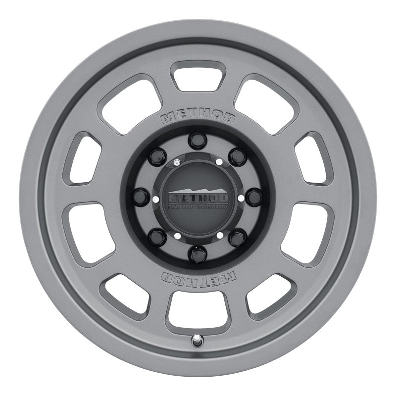 Method MR705 17x8.5 0mm Offset 8x170 130.81mm CB Titanium Wheel