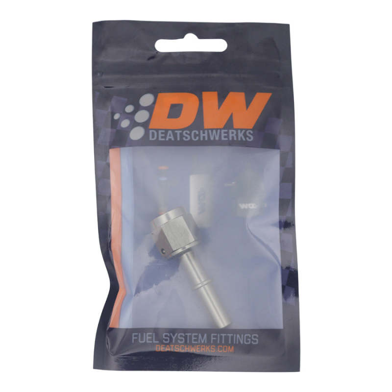 DeatschWerks 6AN Female Flare Swivel to 5/16in Male EFI Quick Disconnect - Anodized DW Titanium 06-02-0130