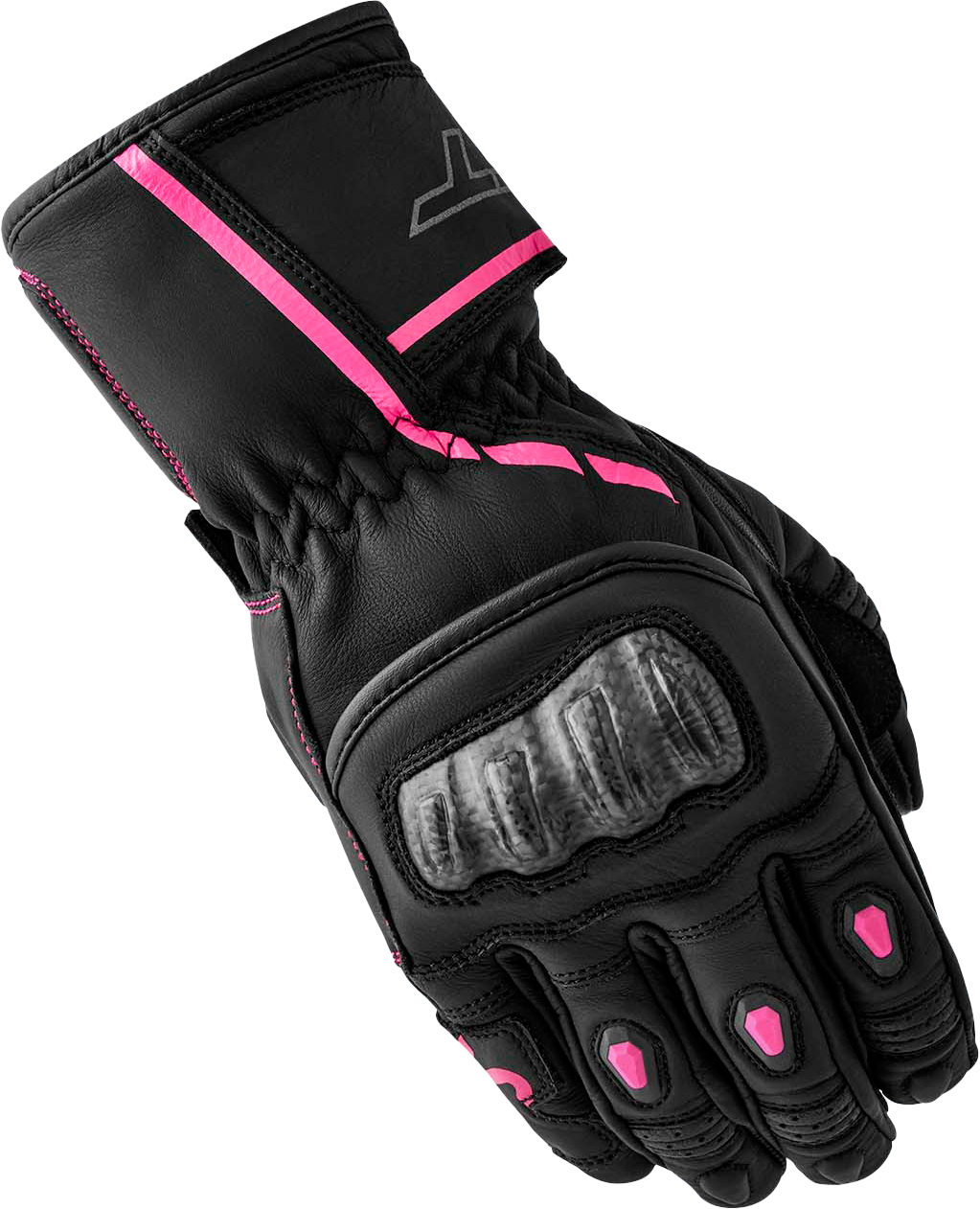 RST Womens S1 Glove Black/Pink Leather Sm 103653PNK-06