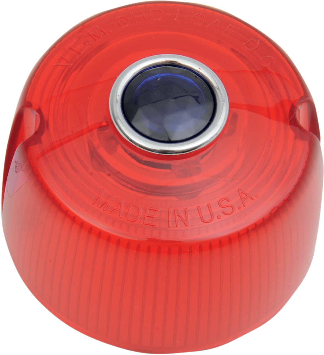 CHRIS PRODUCTS Turn Signal Lens - '73-'84 FX - Red with Blue Dot DHD1RB