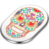 FIGURATI DESIGNS Antenna Cover - Right Rear Fender - Sugar Skull - Chrome FD30-AC-SS-RT