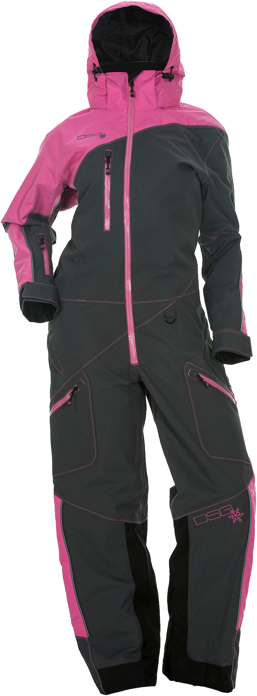 DSG Monosuit W/Drop Seat Pink/Grey Xs 99332