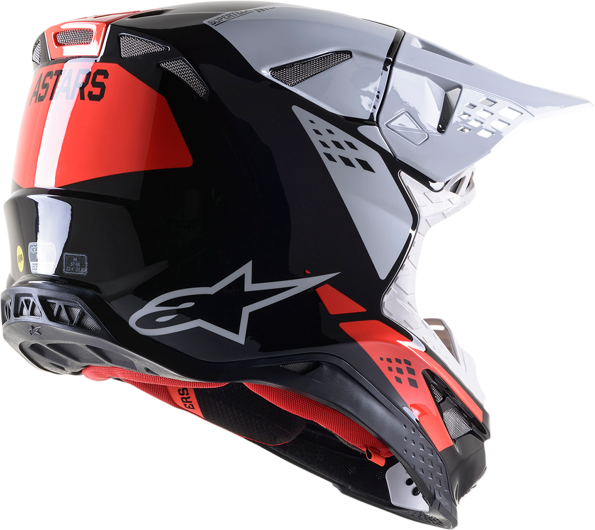 ALPINESTARS Supertech M8 Helmet - Factory - Black/White/Red - Medium 8302922-1233-MD