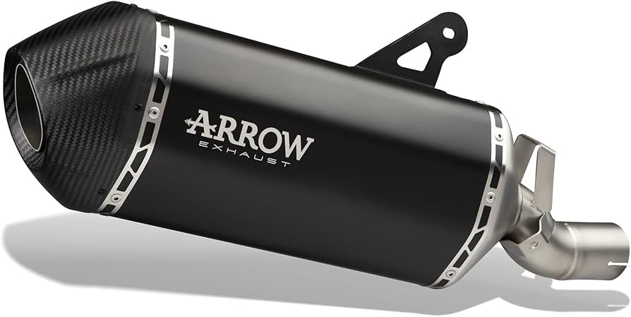 72502SKN  Arrow Suzuki V-Strom 1000 /1050 2017-2025 Homologated Titanium Dark Sonora Silencer With Carb. Endcap 72502skn