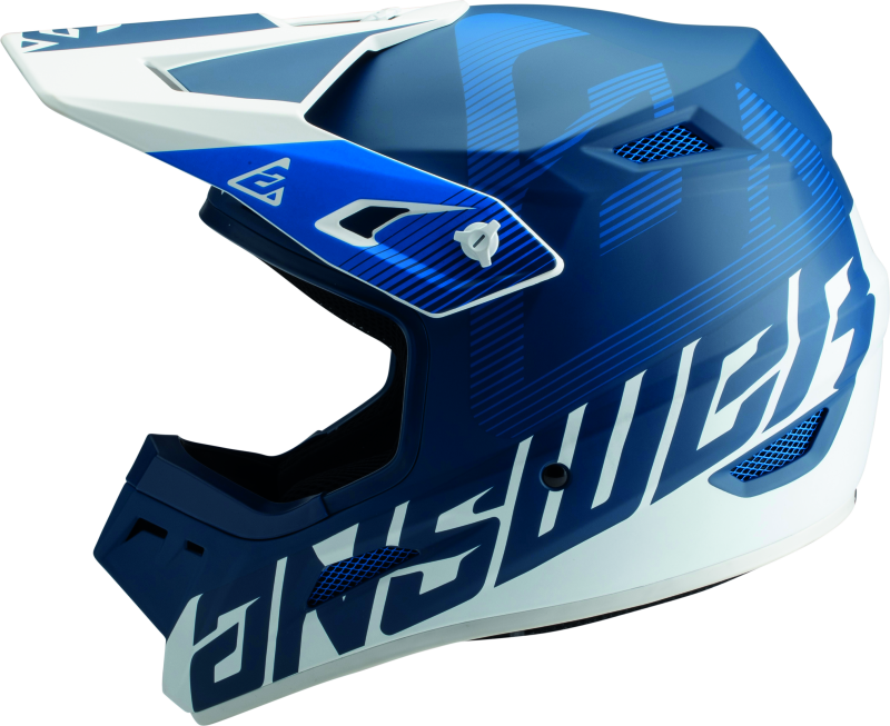 Answer AR1 V2 Bold Helmet Blue/White Youth - Small 447751