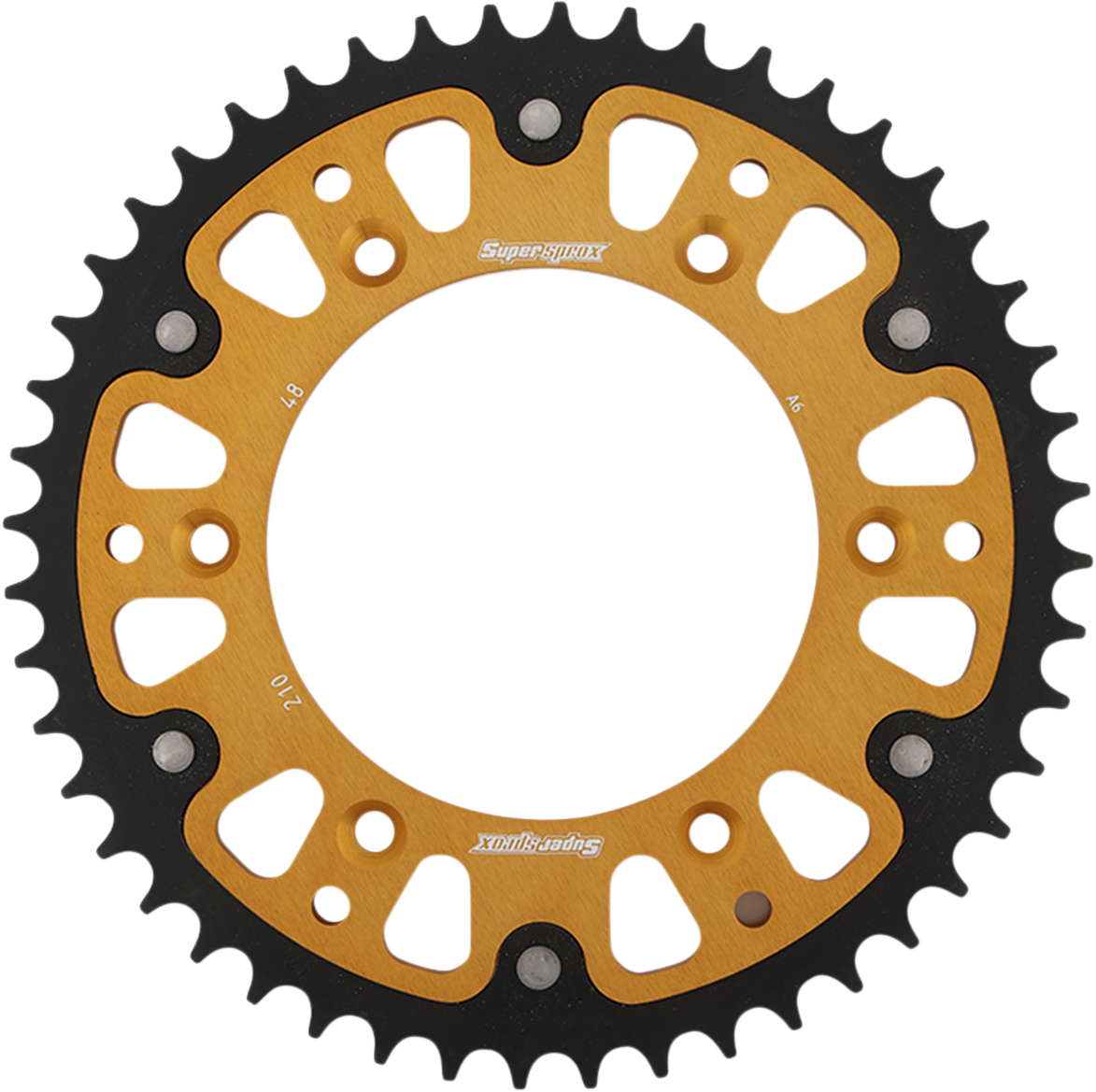 SUPERSPROX Stealth Rear Sprocket - 48 Tooth - Gold - Honda RST-210-48-GLD