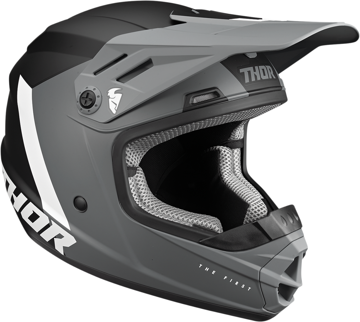 THOR Youth Sector Helmet - Chev - Gray/Black - Small 0111-1481