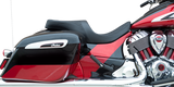 DRAG SPECIALTIES Low Profile Touring Seat - Double Diamond - Black Stitch - Solar Reflective - '14-'22 Indian 0810-2274