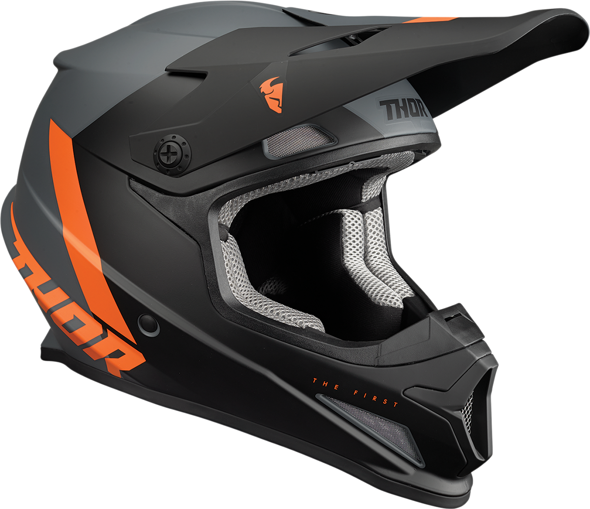 THOR Sector Helmet - Chev - Charcoal/Orange - Small 0110-7337