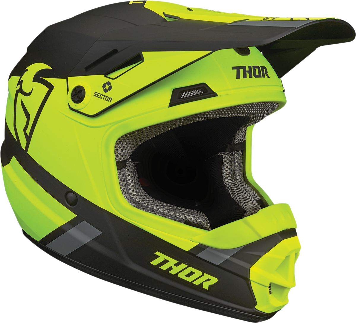 THOR Youth Sector Helmet - Split - MIPS - Acid/Black - Large 0111-1358