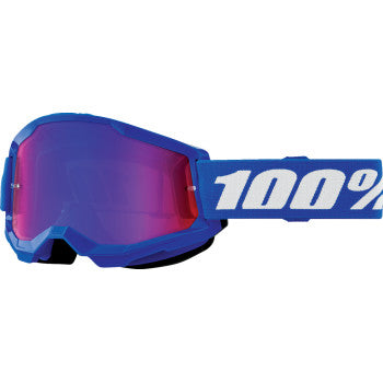 100% Strata 2 Junior Goggle - Blue - Red/Blue Mirror 50032-00008