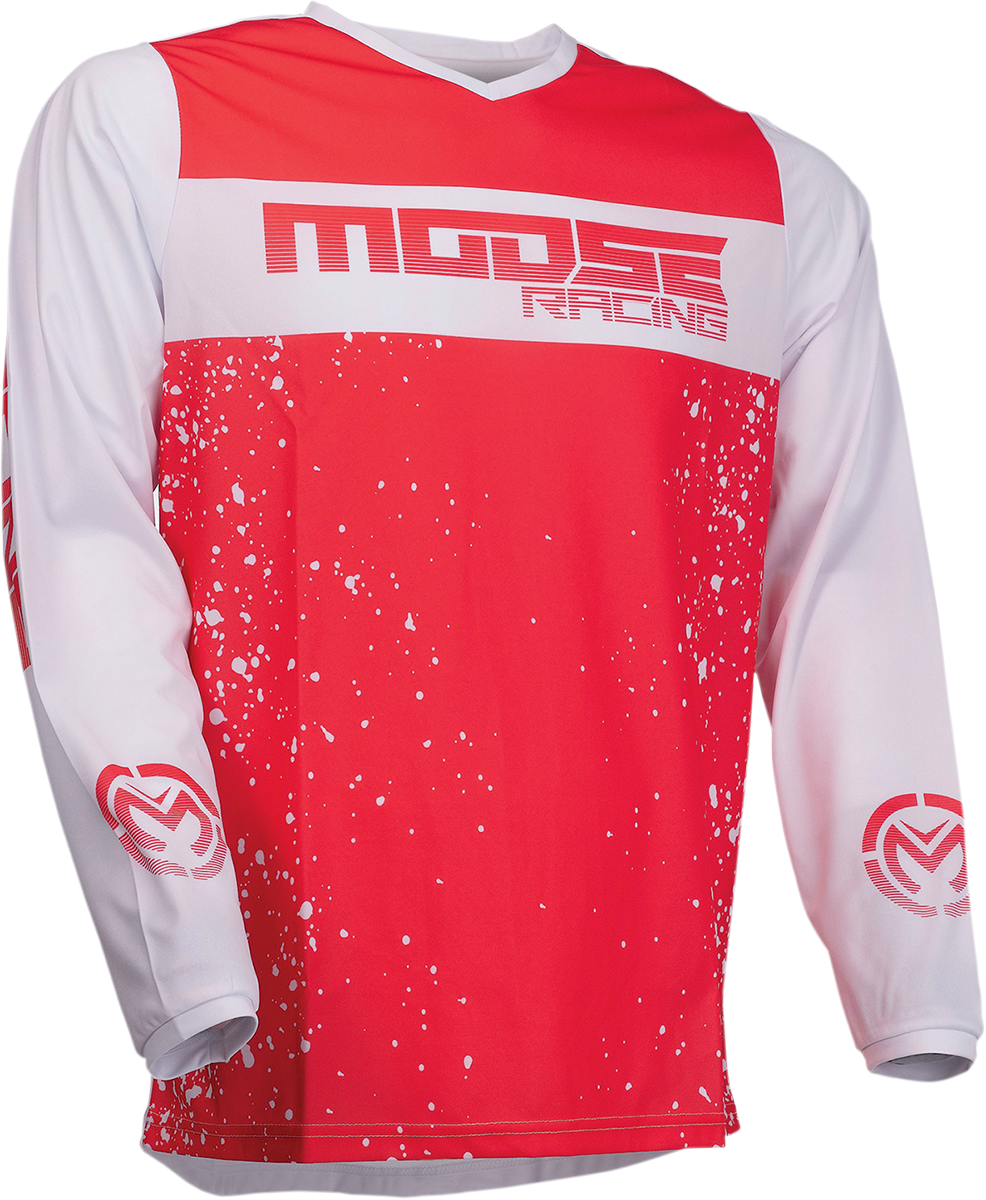 MOOSE RACING Qualifier Jersey - Red/White - Medium 2910-6646