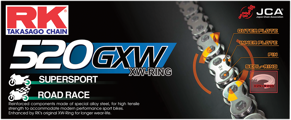 RK 520 GXW - Chain - 116 Links 520GXW-116