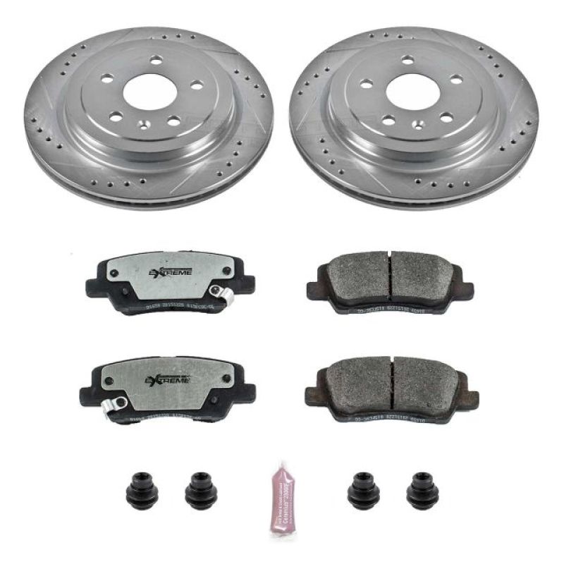 Power Stop 14-18 Cadillac CTS Rear Z26 Street Warrior Brake Kit