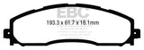 EBC 13+ Ford F250 (inc Super Duty) 6.2 (2WD) Greenstuff Rear Brake Pads DP63016