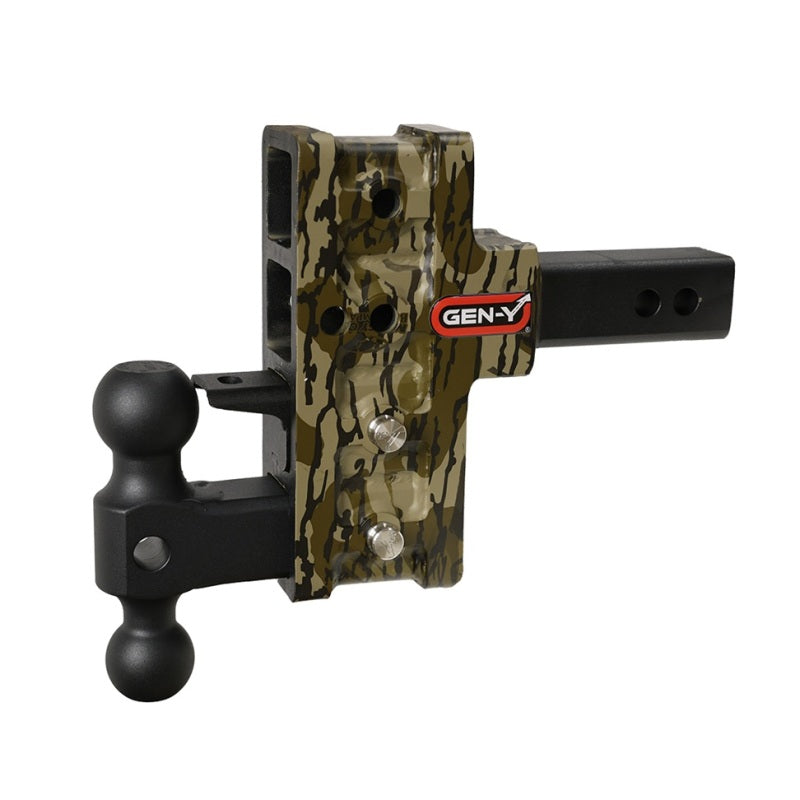 Gen-Y Mega Duty 2in Shank 5in Offset Drop 1.5K TW 10K Hitch w/GH-031 Dual-Ball/GH-032 - Mossy Oak GH-424-MO