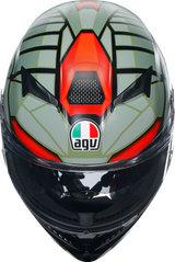 AGV K3 Helmet - Decept - Matte Black/Green/Red - Small 2118381004010S