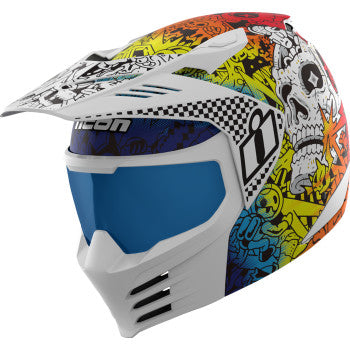 ICON Elsinore™ Helmet - Doodle 3 - White - XS 0104-3437