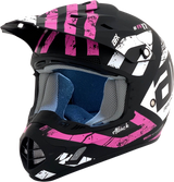 AFX FX-17 Helmet - Attack - Matte Black/Fuchsia - Large 0110-7169