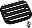 JOKER MACHINE Master Cylinder Cover - Brake - Front - Finned - Black/Silver 951019-2