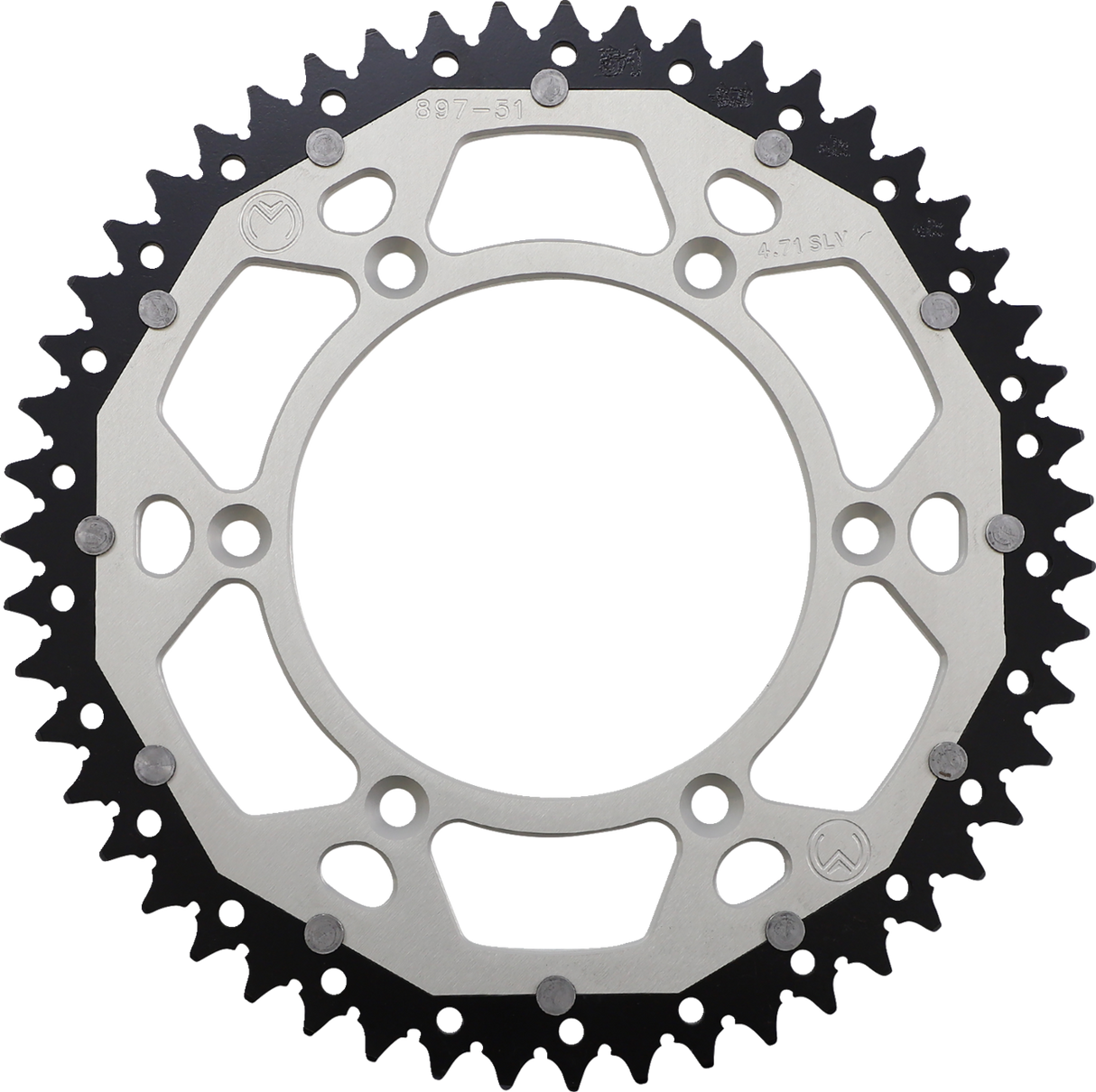 MOOSE RACING Dual Sprocket - Silver - 51 Tooth 1210-897-51-11X