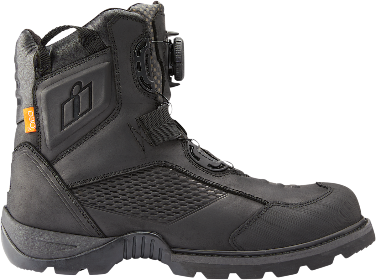 ICON Stormhawk Boots - Black - Size 10.5 3403-1155