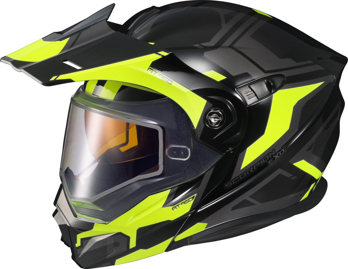 SCORPION EXO Exo-At950 Helmet Ellwood Gloss Black/Hi-Vis 3x (Dual) 95-1728-SD