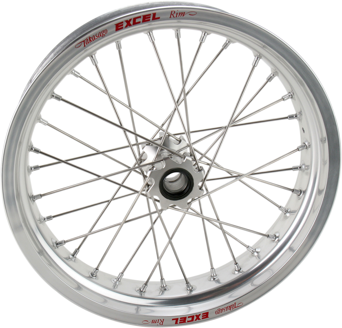 EXCEL Front Wheel Set - Next Generation - Pro Series - 17 x 3.50" - Silver Hub/Silver Rim 2F7LS40