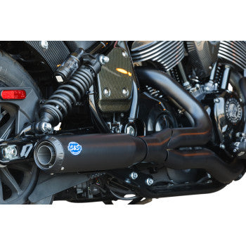 S&S CYCLE 2-into-1 Qualifier Exhaust System - Guardian Black - Race Only - Indian Chief 550-1118