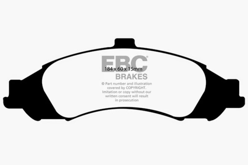 EBC 03-04 Pontiac GTO 5.7 (Solid Rear Rotors) Yellowstuff Front Brake Pads DP41721R