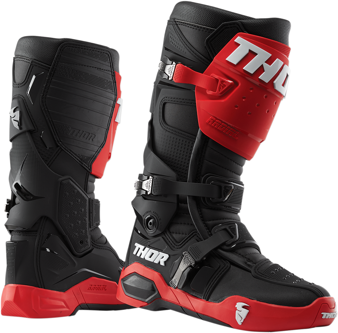 THOR Radial Boots Replacement Outsoles - Black/Red - Size 9 3430-0908