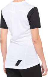 100% Women's Ridecamp Jersey - Short-Sleeve - White/Black - Medium 40035-00009