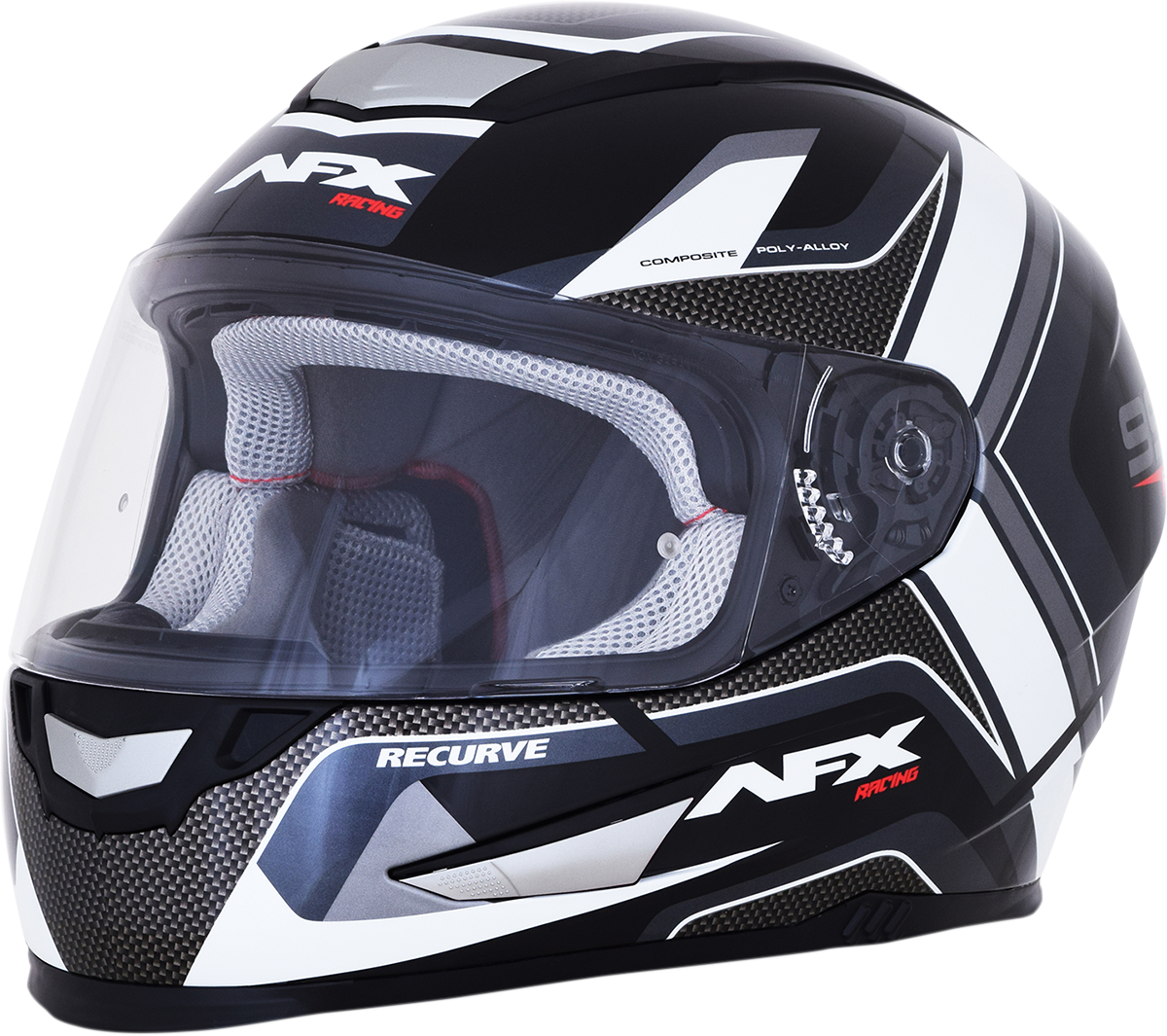 AFX FX-99 Helmet - Recurve - Black/White - Large 0101-11118