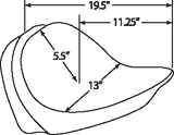 DRAG SPECIALTIES Solo Seat - Smooth - Backrest - FLST '07-'17 0802-0806