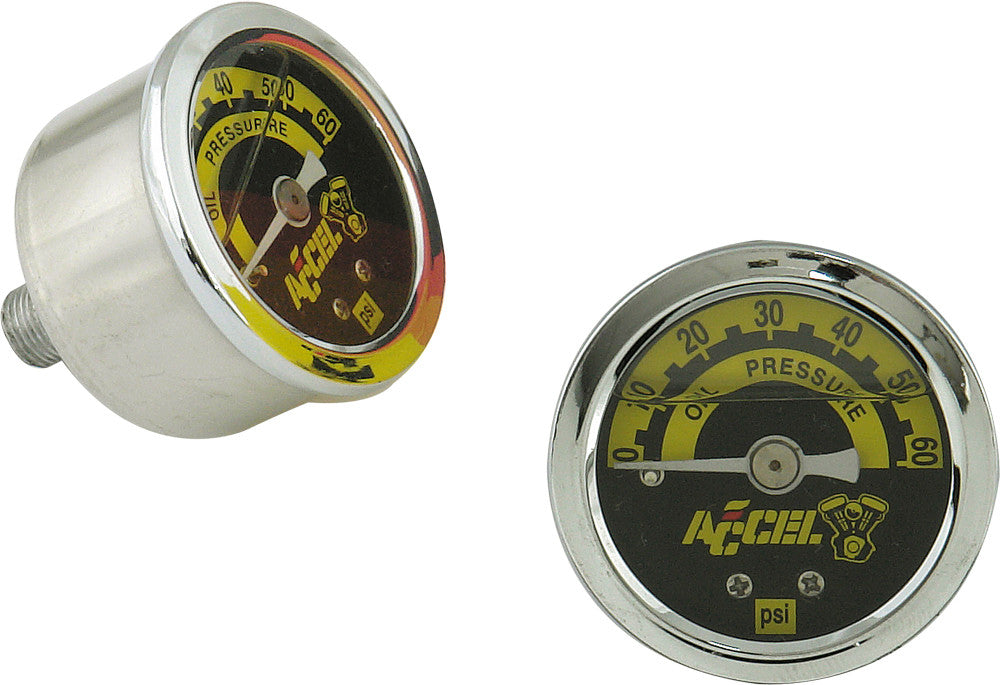 ACCEL Oil Pressure Gauge Polished 7121A