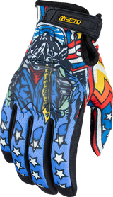 ICON Hooligan™ CE Flyboy Gloves - Blue - 2XL 3301-4713