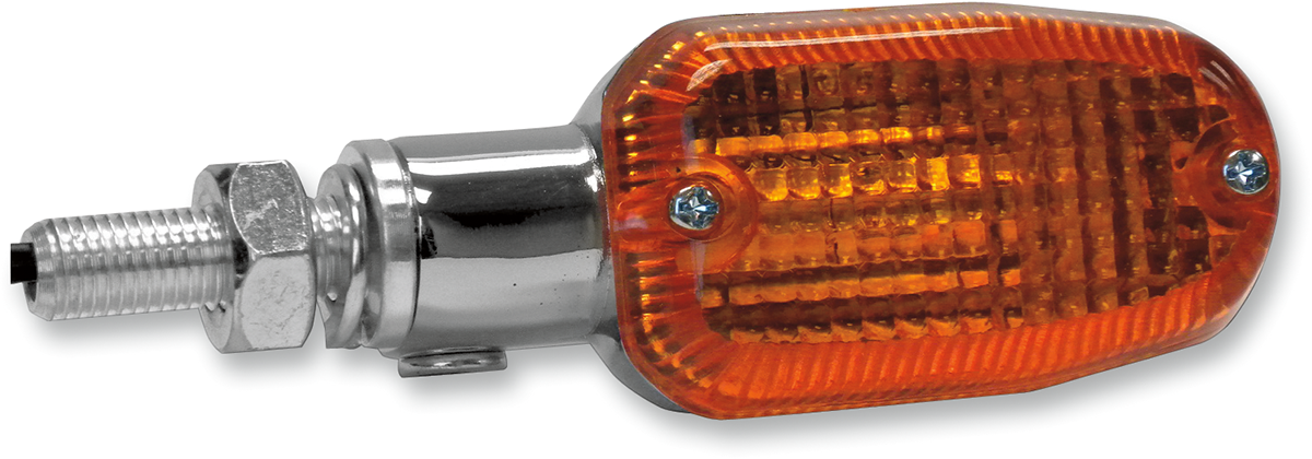 K&S TECHNOLOGIES Marker Light - Single Filament - Chrome/Amber 25-8300CM