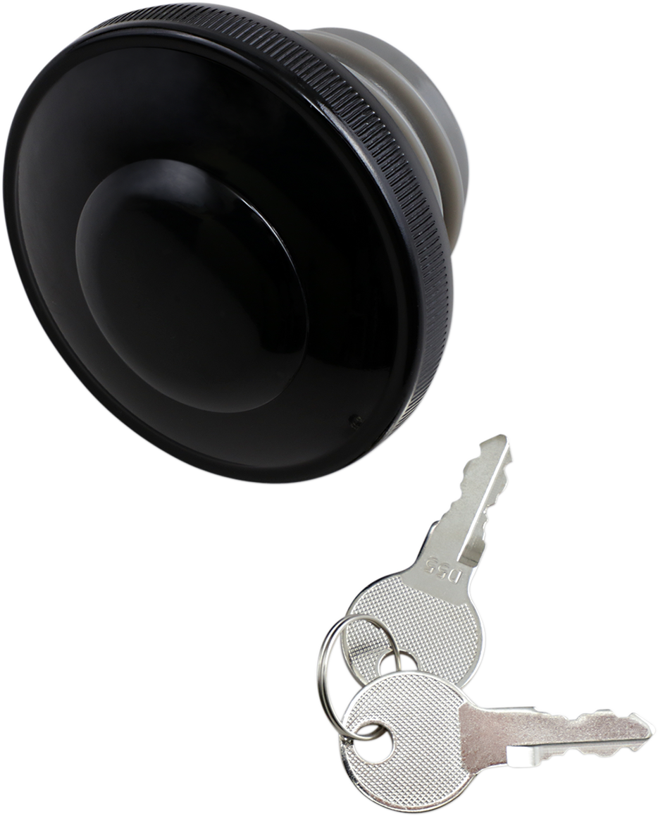 DRAG SPECIALTIES Gas Cap - Vented Locking - Black 03-0320AB-A