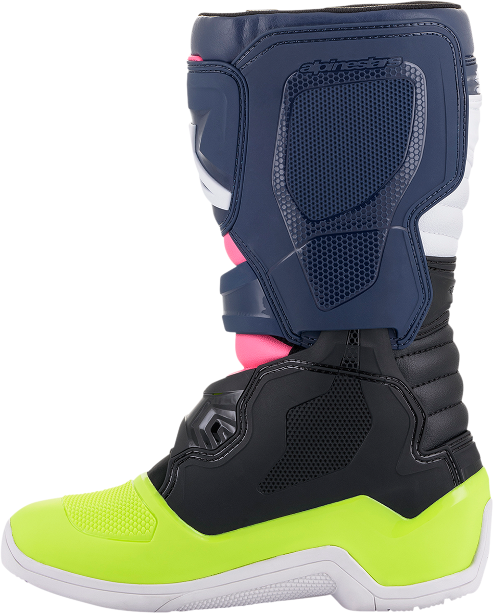 ALPINESTARS Tech 3S Boots - Black/Blue/Pink/White/Yellow - US 4 2014018-1176-4