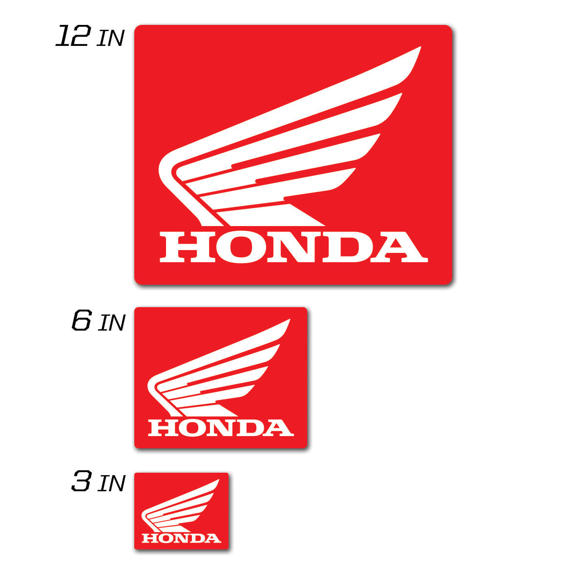 D-COR Honda Icon Decal 3" Squared Honda Icon Decal 3" Squared 40-10-108